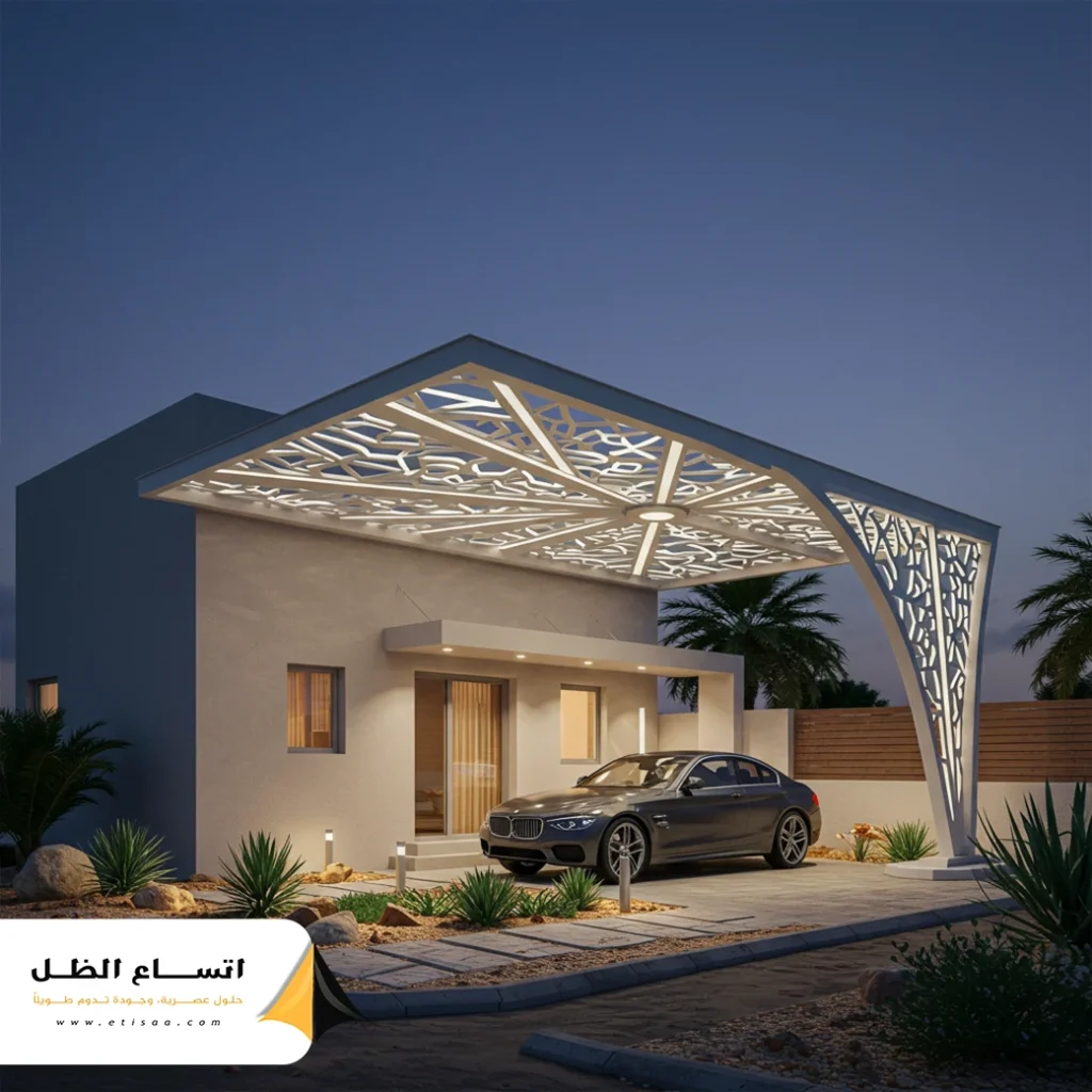 مظلات سيارات ثري دي من أعمالنا في الشرقية