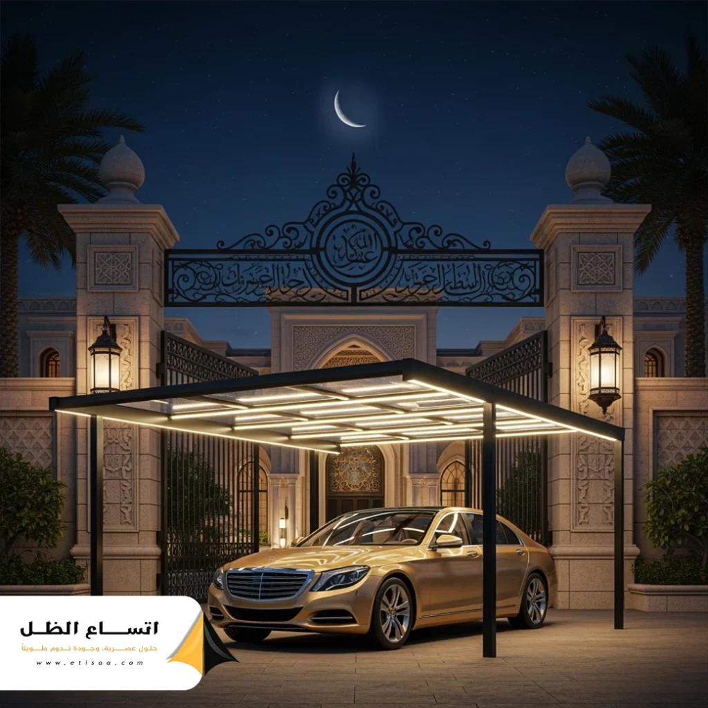 مظلات ثلاثية الأبعاد امام الفلل الدمام