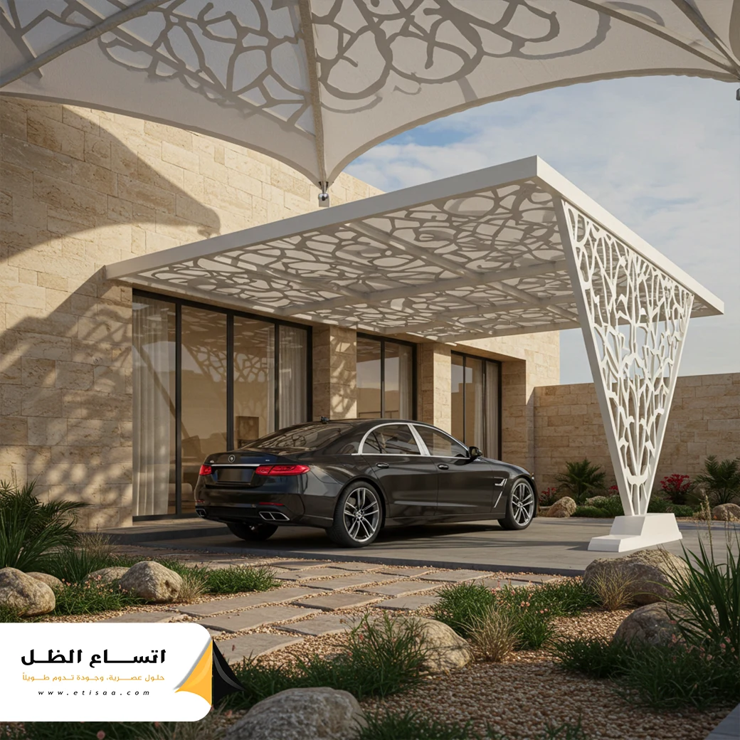 مظلات ثلاثية الأبعاد من أعمالنا في الدمام
